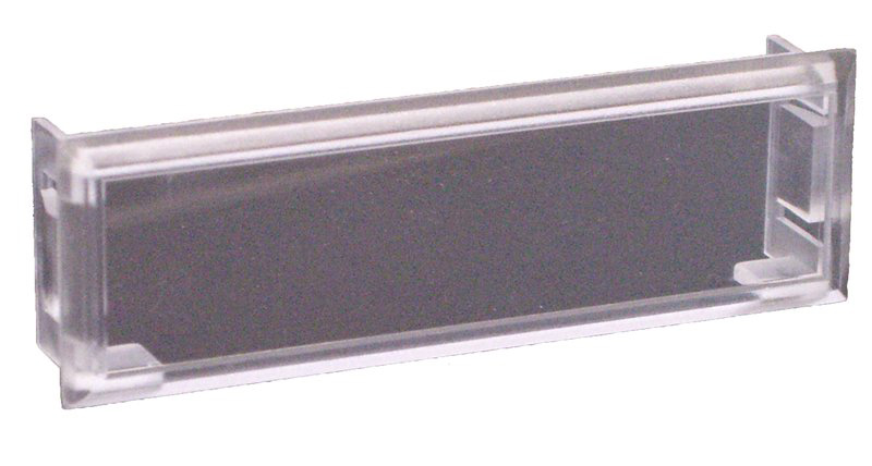 Namensschild Normbau/Meteor, Kunststoff klar, 65 x 20 mm